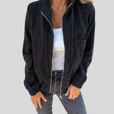 Ognyana™ - Кадифено палто с цип