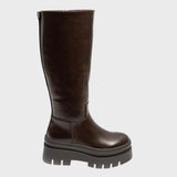Mladena™ - Кафяви високи ботуши