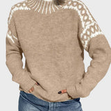 Roumiana™ – Плетена пуловер с висока яка