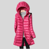 Penelopa™ - Дълго ватирано пухено палто с качулка
