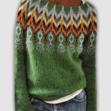 Silvia™ - Стилен ретро пуловер