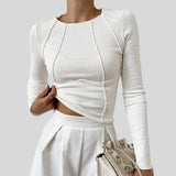 Milka™ - Оребрен пуловер с видими шевове