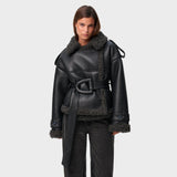 Dafina™ - Кожено яке с колан