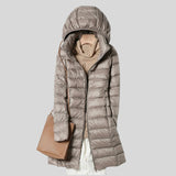 Penelopa™ - Дълго ватирано пухено палто с качулка