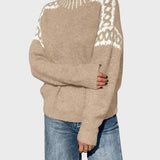 Roumiana™ – Плетена пуловер с висока яка