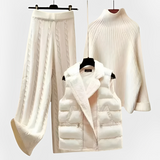 Plamena™ - Удобен и уютен плетен комплект от три части