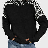 Roumiana™ – Плетена пуловер с висока яка
