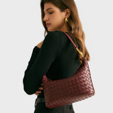 Blagovesta™ - Тъкана кожена чанта през рамо