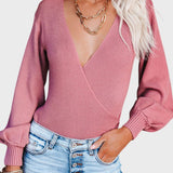 Galina™ - Пуловер с оребрена плетка