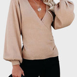 Galina™ - Пуловер с оребрена плетка