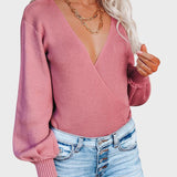 Galina™ - Пуловер с оребрена плетка