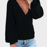 Galina™ - Пуловер с оребрена плетка