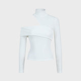 Neli™ - Къс плетен пуловер с висока яка