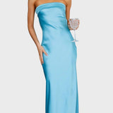 Ivomira™ - Дълга сатенена рокля