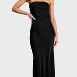 Ivomira™ - Дълга сатенена рокля