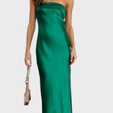 Ivomira™ - Дълга сатенена рокля