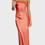 Ivomira™ - Дълга сатенена рокля