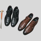 Nedyalko™ - Кожени обувки с двойна катарама