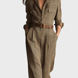 Zorka™ - Елегантен текстуриран гащеризон от туид