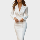 Yasmina™ - Вталена и елегантна миди рокля