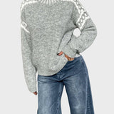 Roumiana™ – Плетена пуловер с висока яка