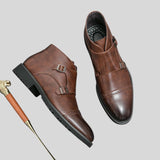 Nedyalko™ - Кожени обувки с двойна катарама