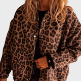 Malinka™ - Модерно палто с леопардов принт